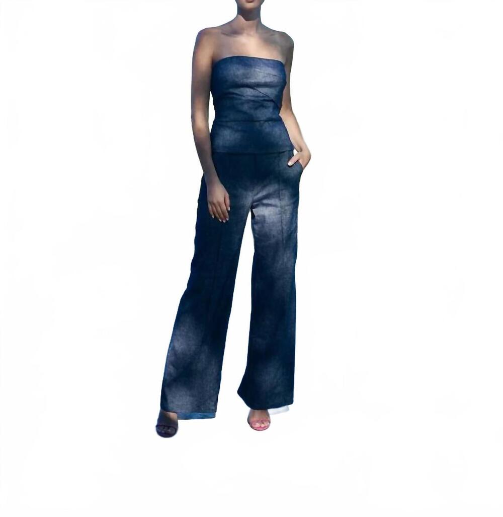 NEW IRIS SETLAKWE pintuck wide leg pants in denim